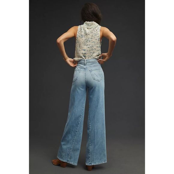 Anthropologie MOTHER The Enchanter High-Rise Wide-Leg Jeans Size 25 - Picture 5 of 9